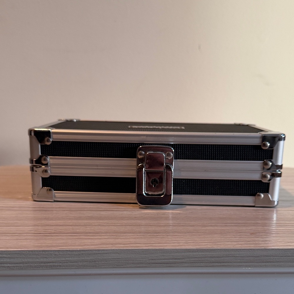 Vaultz Black and Silver Locking Storage Box